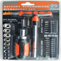 HZE-8334 28pc Ratchet Screwdriver&Bits Set 