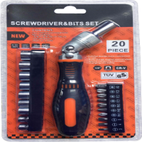 HZE-8354 21pc Ratchet Screwdriver&Bits Set 