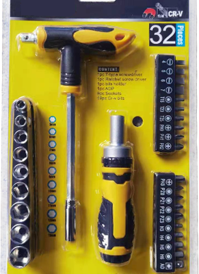 HZE-9109 32pc 래칫 드라이버 및 비트 세트