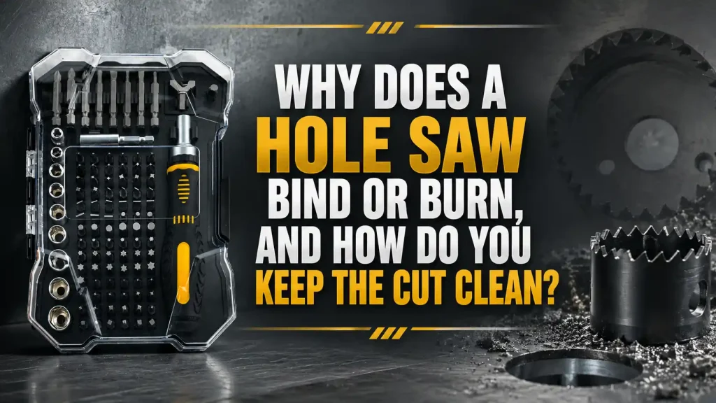 Why Does a Hole Saw Bind or Burn, and How Do You Keep the Cut Clean?