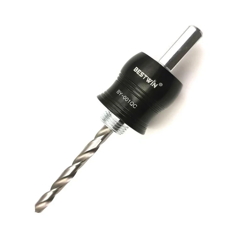 Bestwin BY-001QC quick-change hole saw arbor with pilot drill