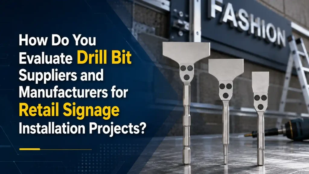 How Do You Evaluate Drill Bit Suppliers and Manufacturers for Retail Signage Installation Projects?