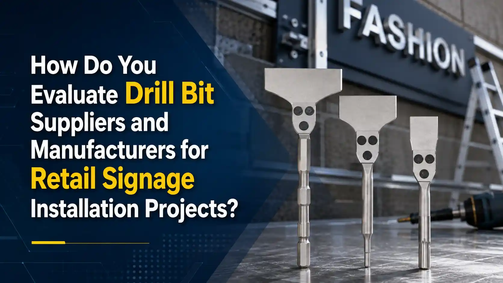 How Do You Evaluate Drill Bit Suppliers and Manufacturers for Retail Signage Installation Projects?