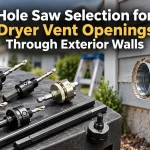 Hole Saw Selection for Dryer Vent Openings Through Exterior Walls